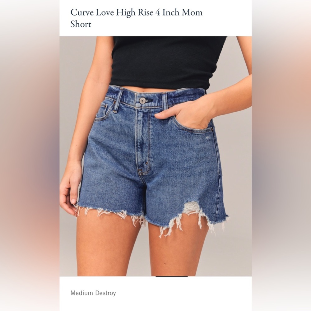 Abercrombie 4inch High Rise Mom Shorts